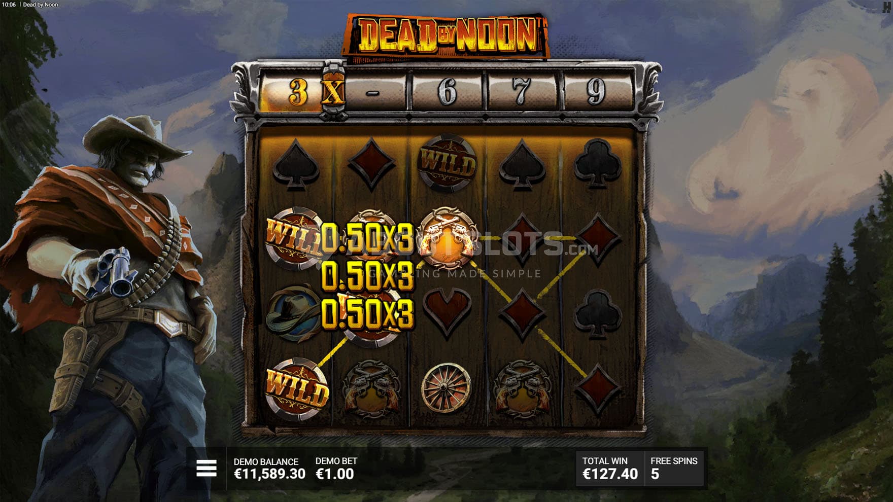 Bonus Game in progress, showing several multipliers activated in the Multiplier Chamber.