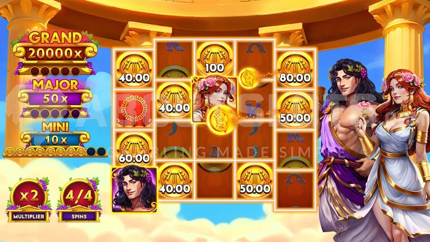 8 Coin Symbols on the reels in the bonus game.