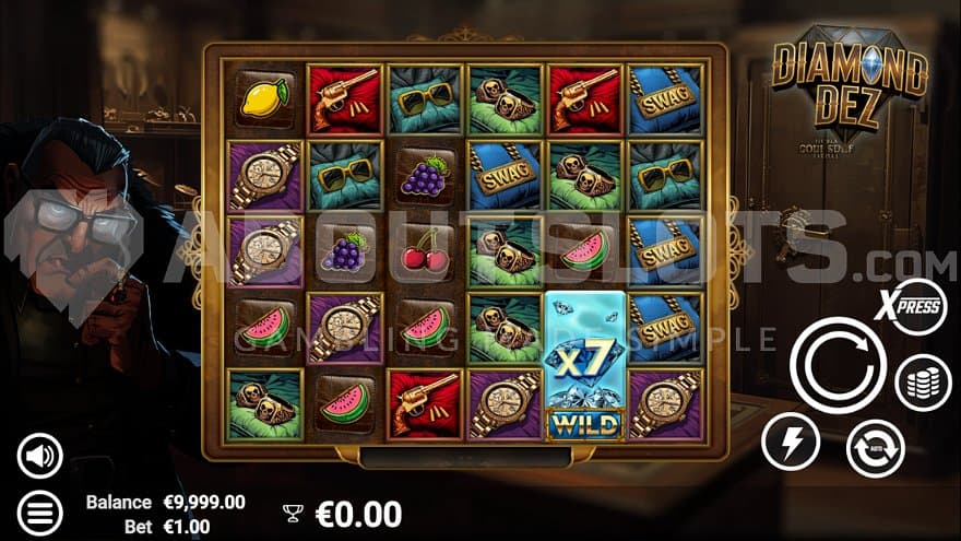 A casino slot with a diamond dealer.