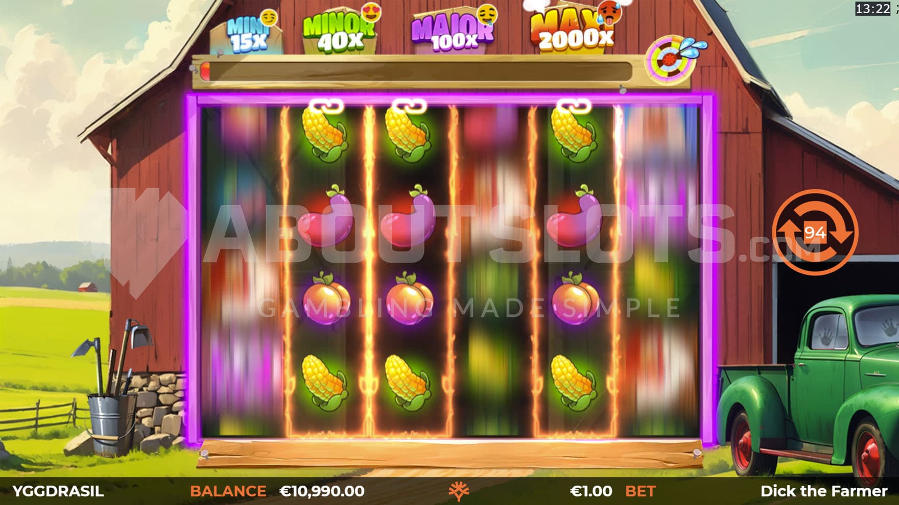 Synced Reels feature triggered during base game.