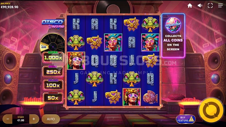 A casino slot with a disco theme.