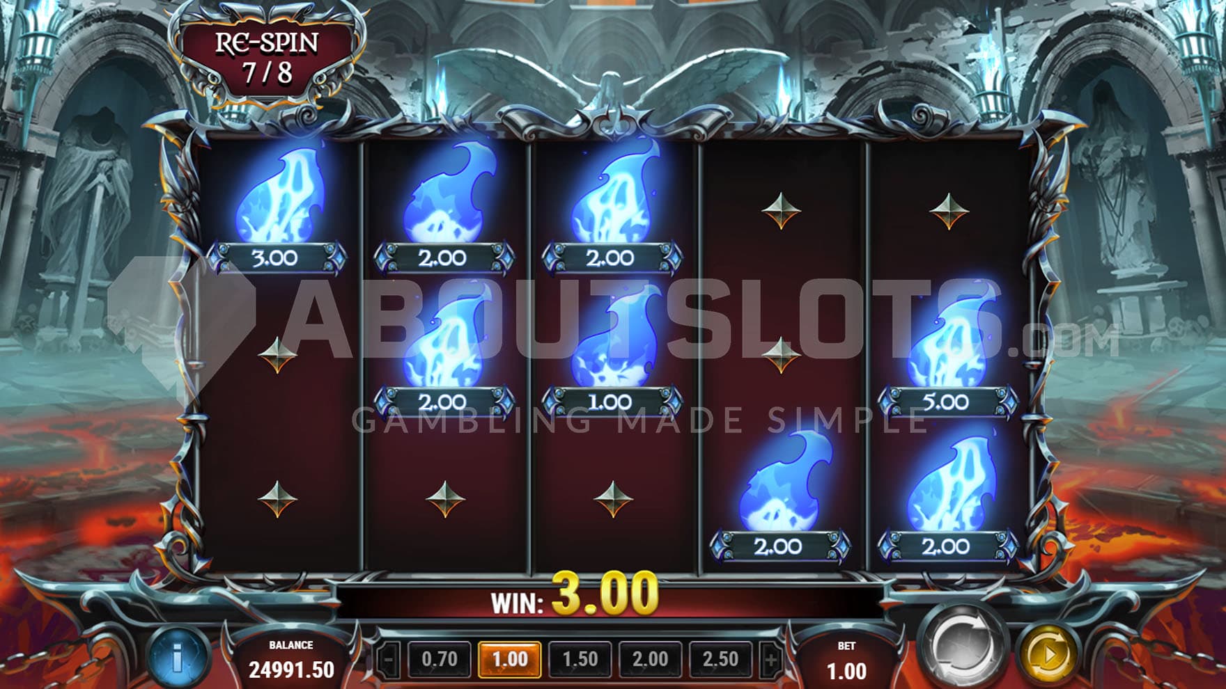 Hold & Win bonus in progress, showing multiple Soul symbols with cash prizes sticky on the grid.