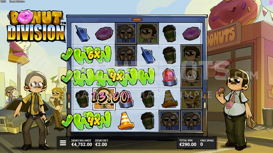 Stakeout Bonus game being active with Gooey wilds on the reels.