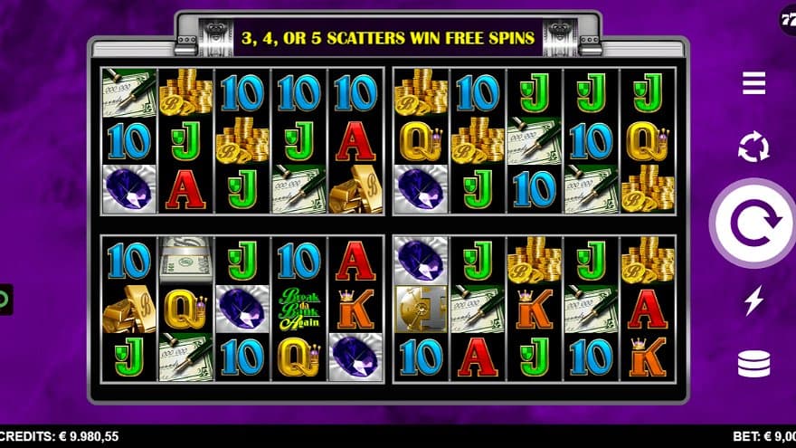 Four grids containing 5 reels each.