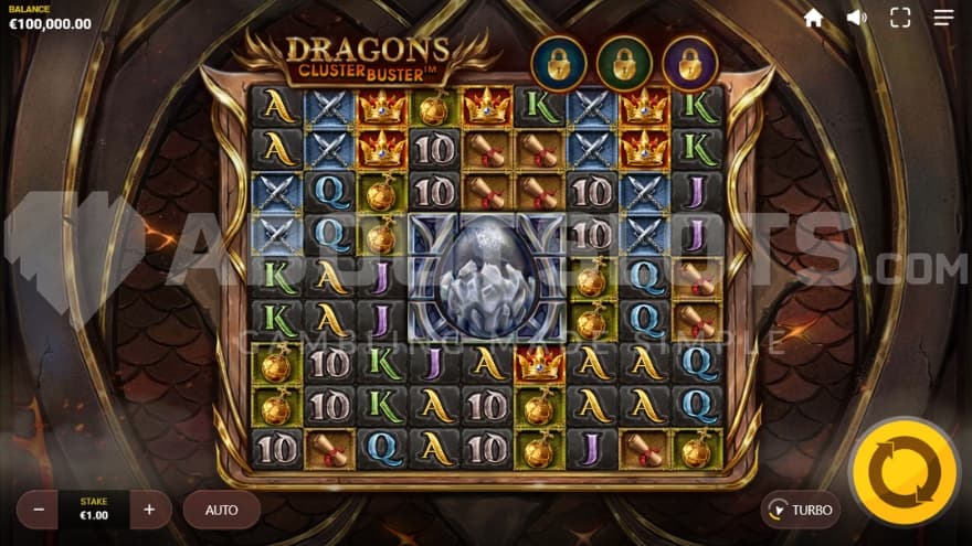A casino slot with a dragon theme.
