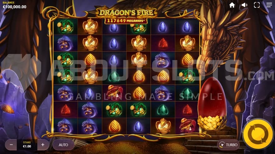 A casino slot with a dragon theme.