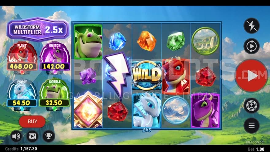A casino slot with dragons.