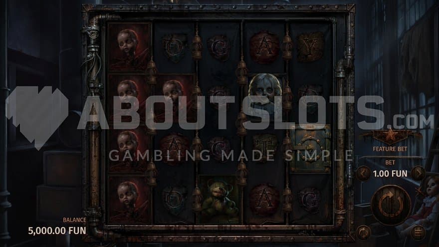 A casino slot with a spooky theme.