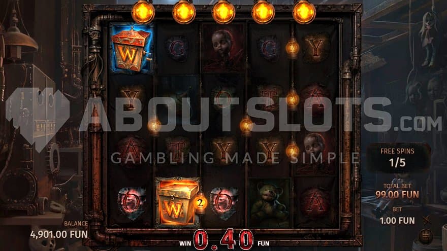 A 0.4X win in the Free Spins.