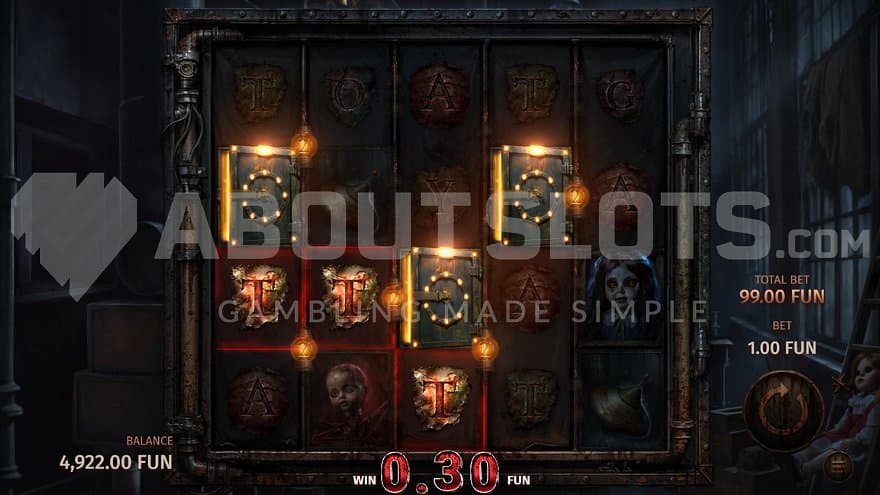 Three Scatter Symbols on reels 1, 3, and 4 trigger the Free Spins.