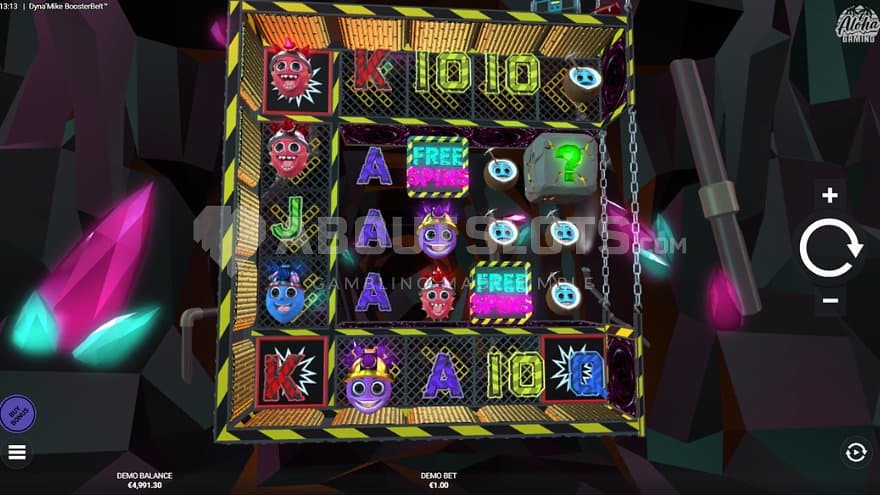 A casino slot with a mining theme.