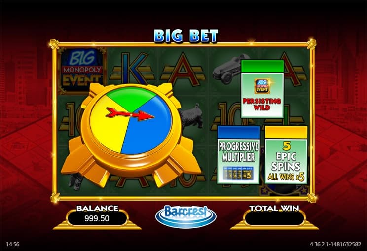Monopoly Big Event big bet