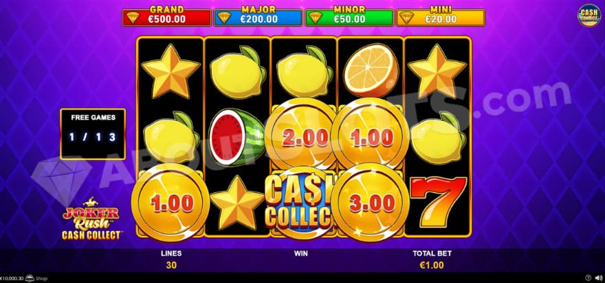 Free Games with a purple background being presented.