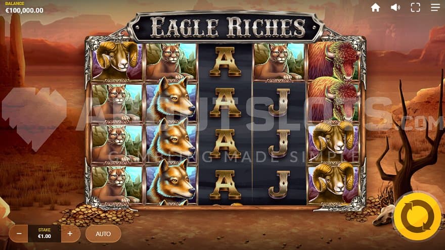 A casino slot with 5 reels and 4 rows.