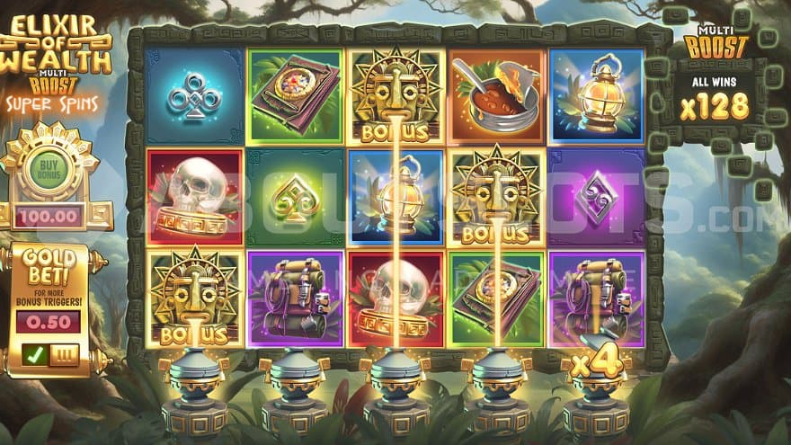 Three Scatter Symbols trigger the Free Spins.