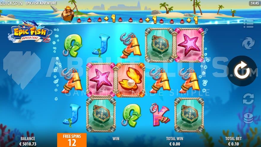 12 remaining spins in the Free Spins.