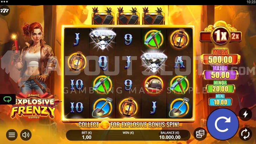 A casino slot in a mine.