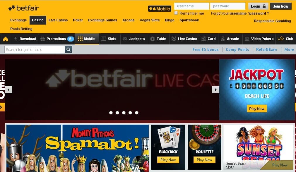 betfair casino