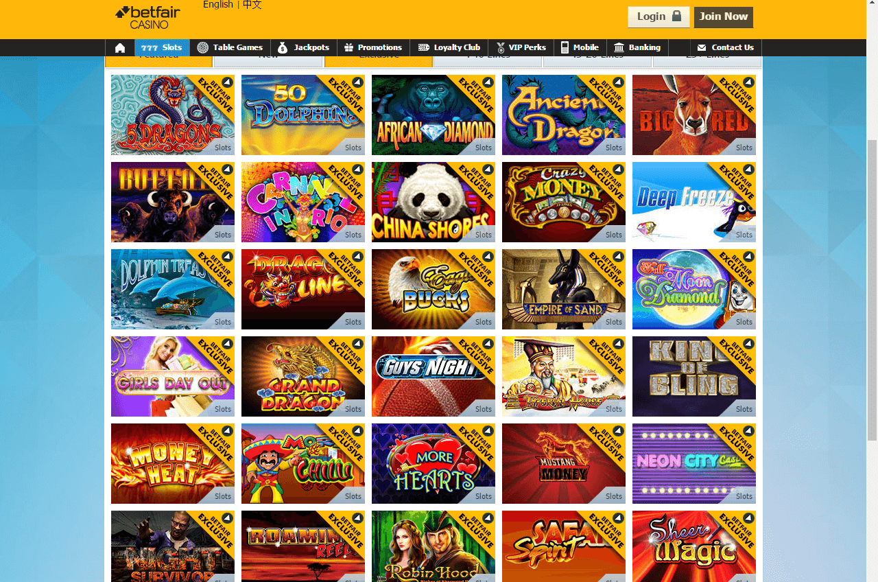 betfair casino slots