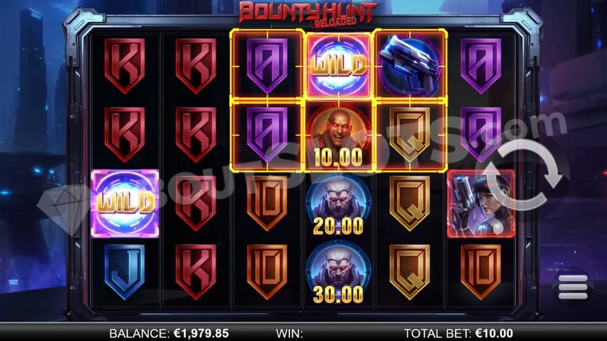 Crosshair feature being active on six positions.