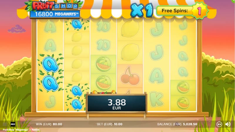 1 Free Spins left