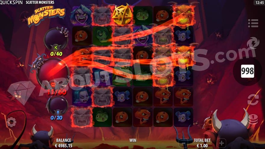 11 demon souls from a win go to the demon soul meter.