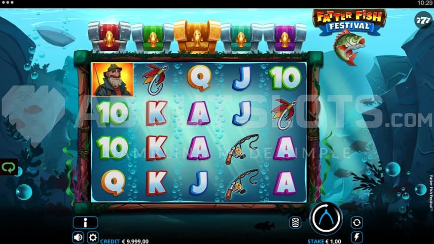A casino slot with a fishing theme.