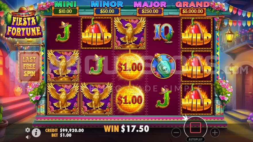 A win of 17.5x the bet in the Free Spins.