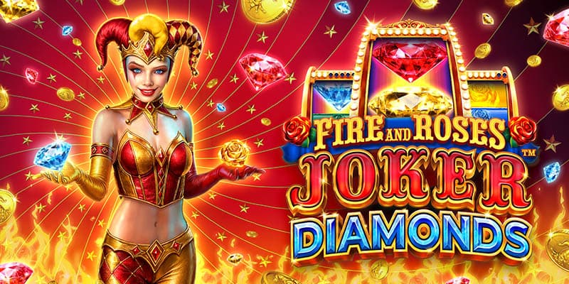 Fire and Roses Joker Diamonds Banner