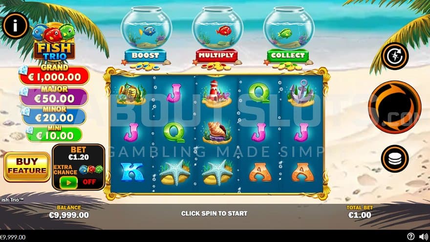 A casino slot on a beach.