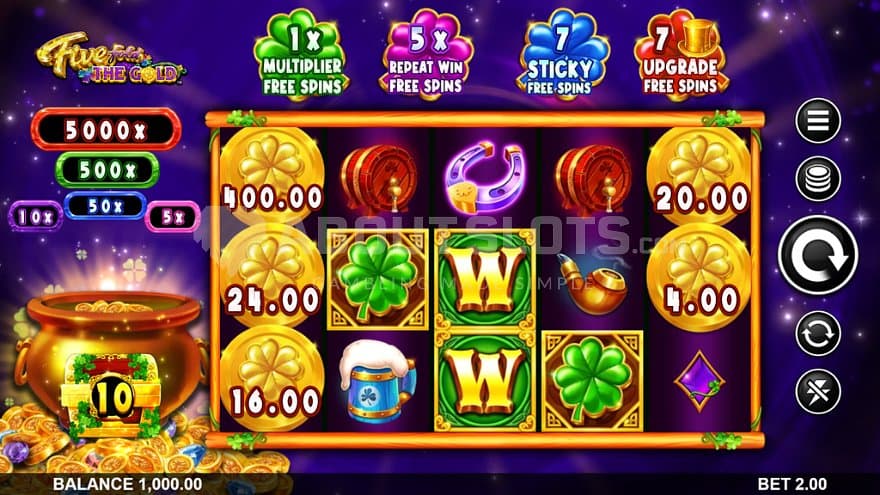 A casino slot with an Irish theme.