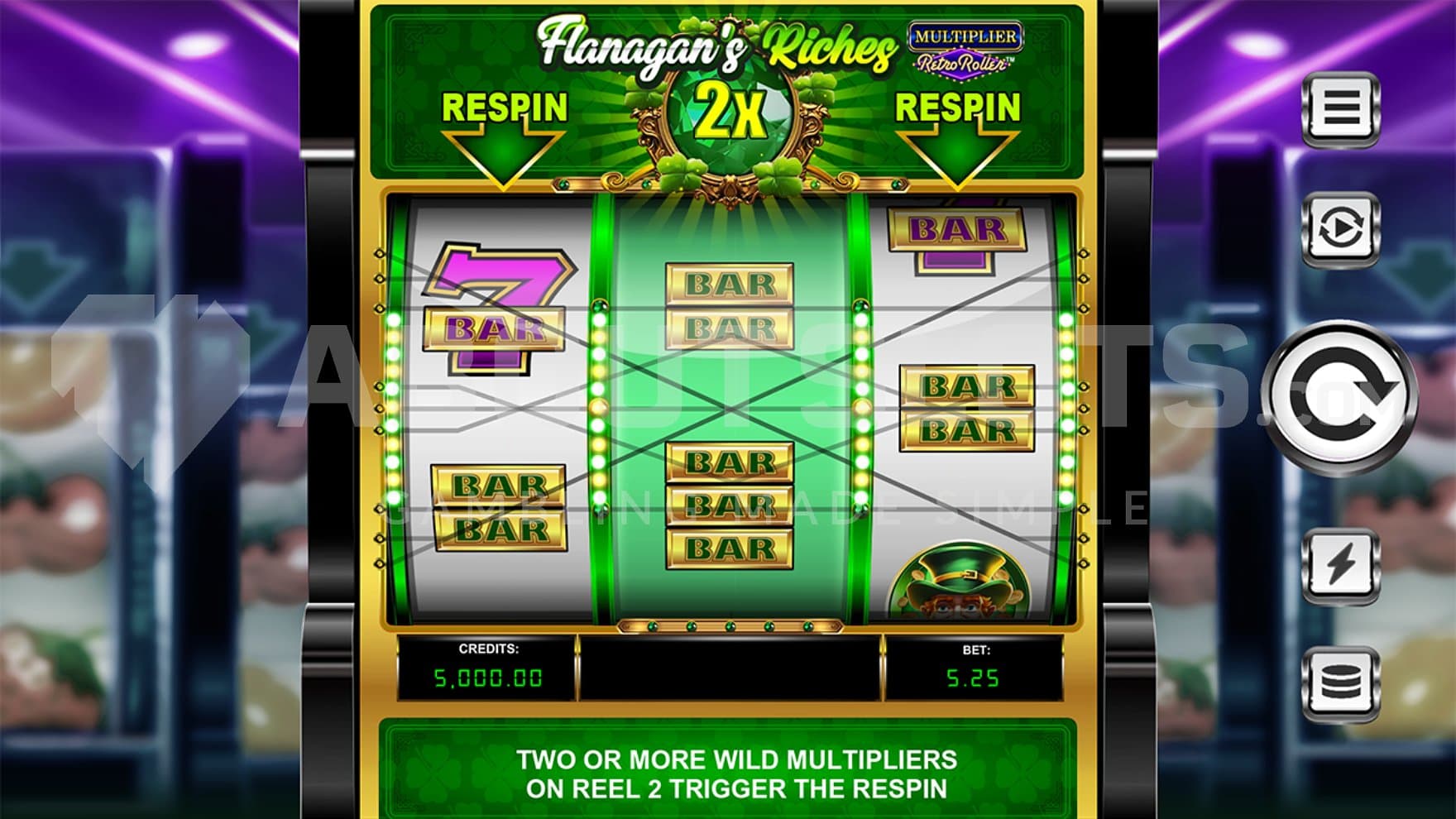A classic looking casino slot with 3 reels.