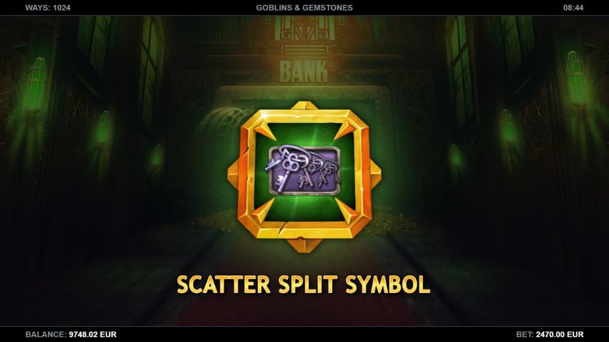Scatter Split Symbol being showed as the key chain.