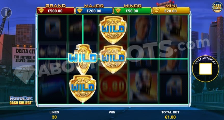 On Reel feature being active with four wild symbols on the reels.