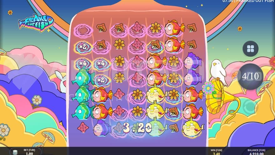 A 3.2X win on the fourth free spin.