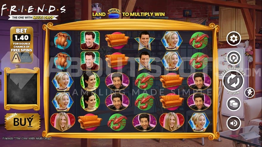 A casino slot based on the TV series Friends.