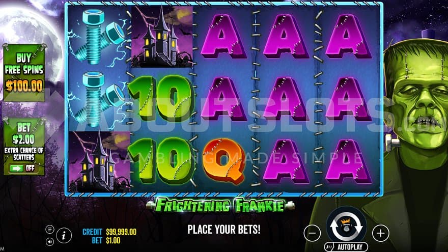 A casino slot featuring Frankenstein's monster.