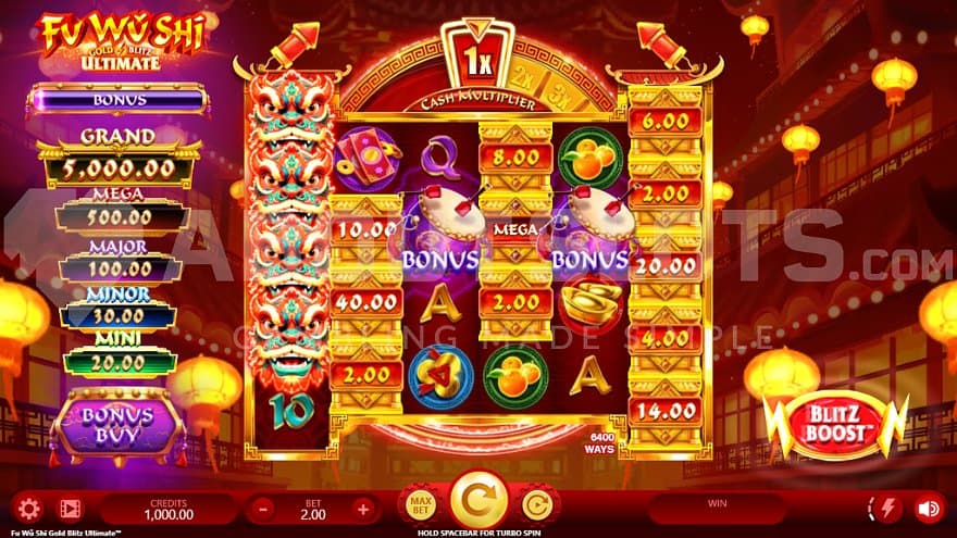 A casino slot with an Asian theme.