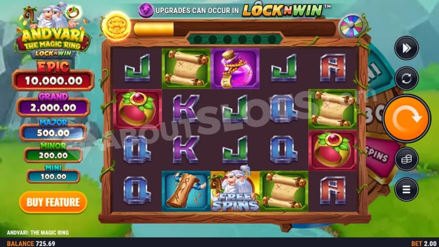 Base game where you can see Andvari up in the left corner.