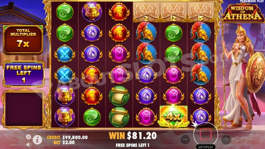 Free Spins bonus game with a 7X total win multiplier.
