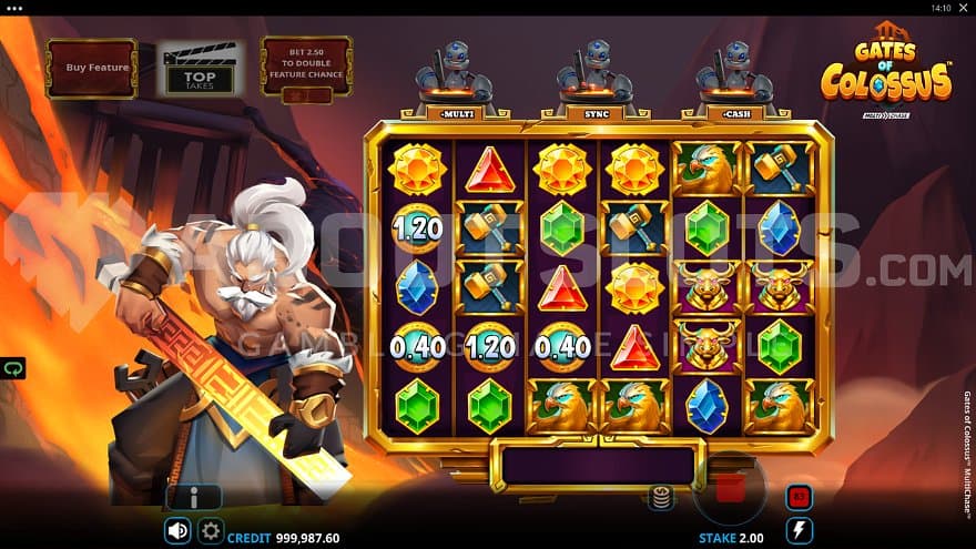 A casino slot with a Greek theme.