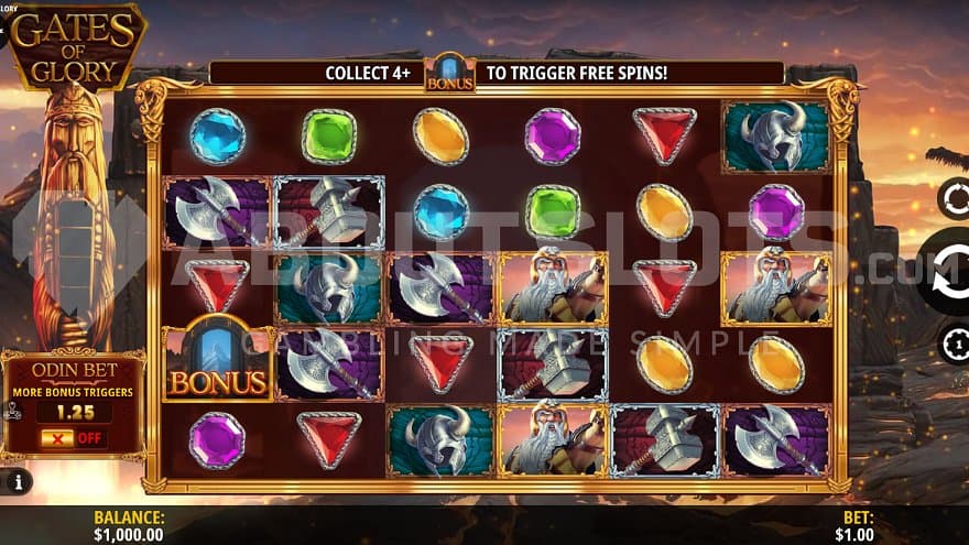 A casino slot with a Norse mythology theme.