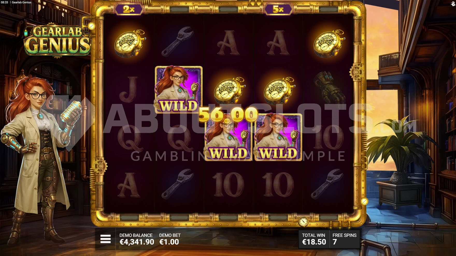 Perfect Sync bonus in progress, showing a high win being created with Reel Multipliers.