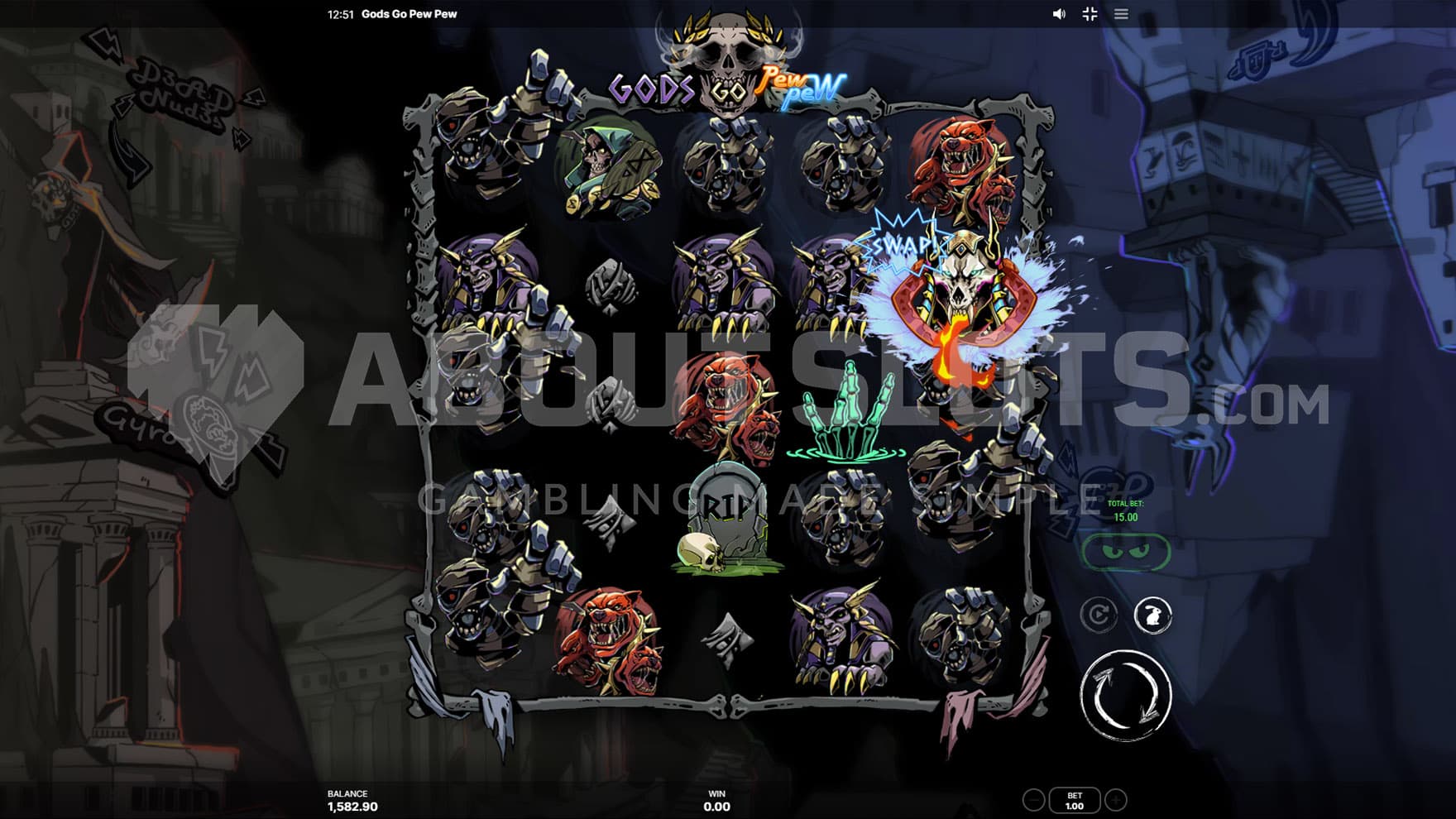 Swap feature triggered in the base game after a God fight.