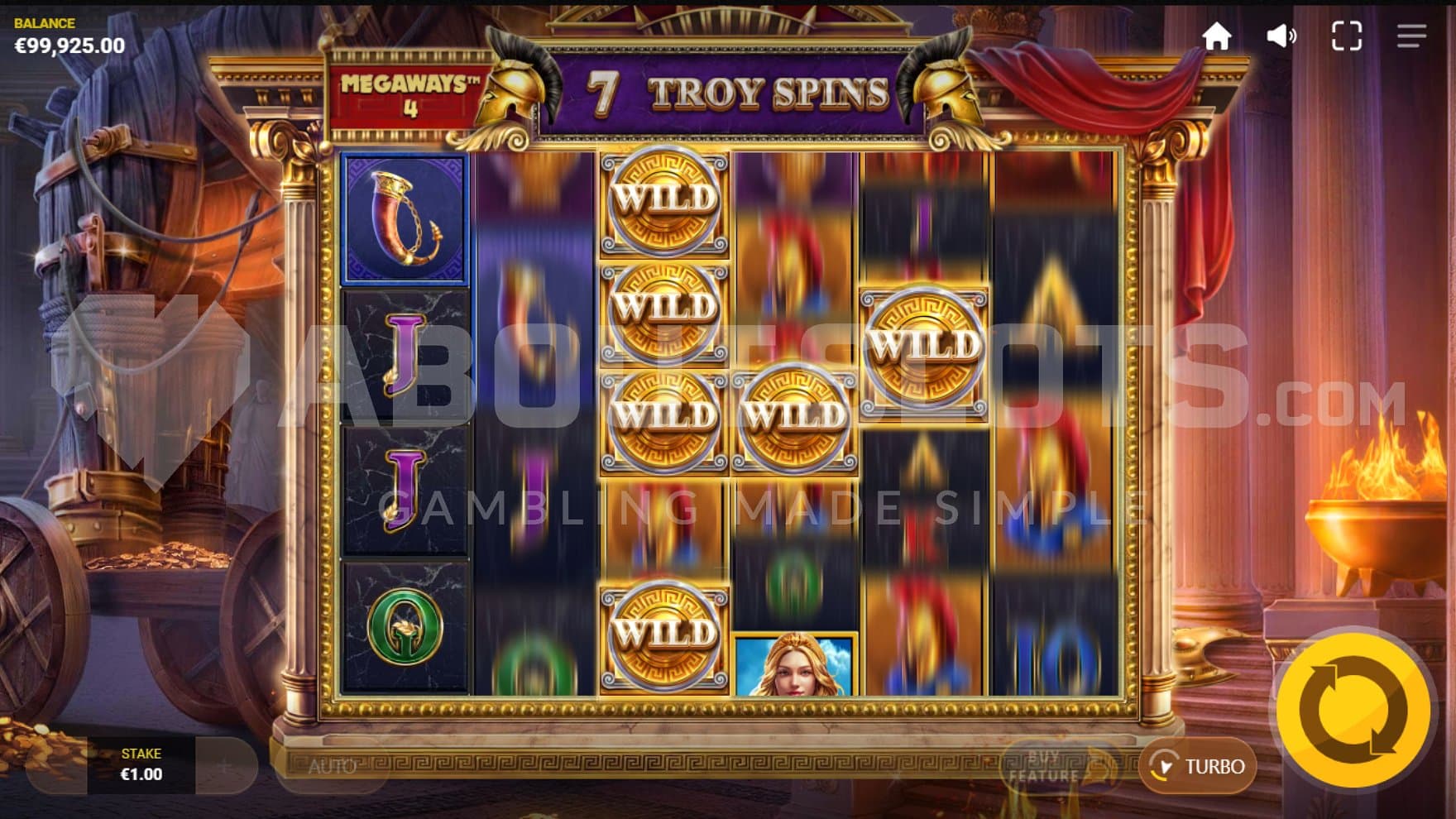 Wild Symbols on reels 3, 4, and 5 in the Free Spins.