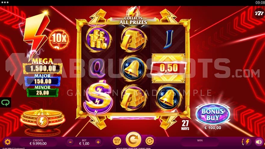 A casino slot with 3 reels and 3 rows.