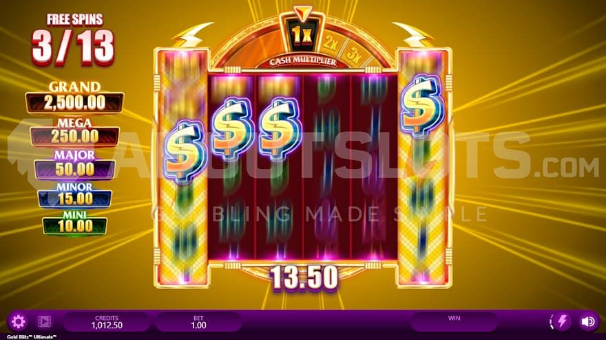 Spin 3 of 13 Free Spins.