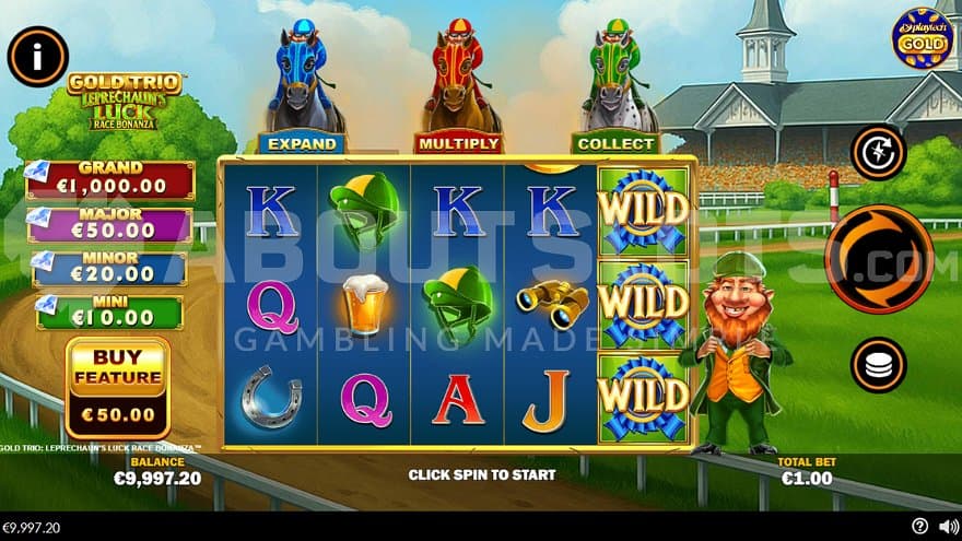 A casino slot with a horse theme.