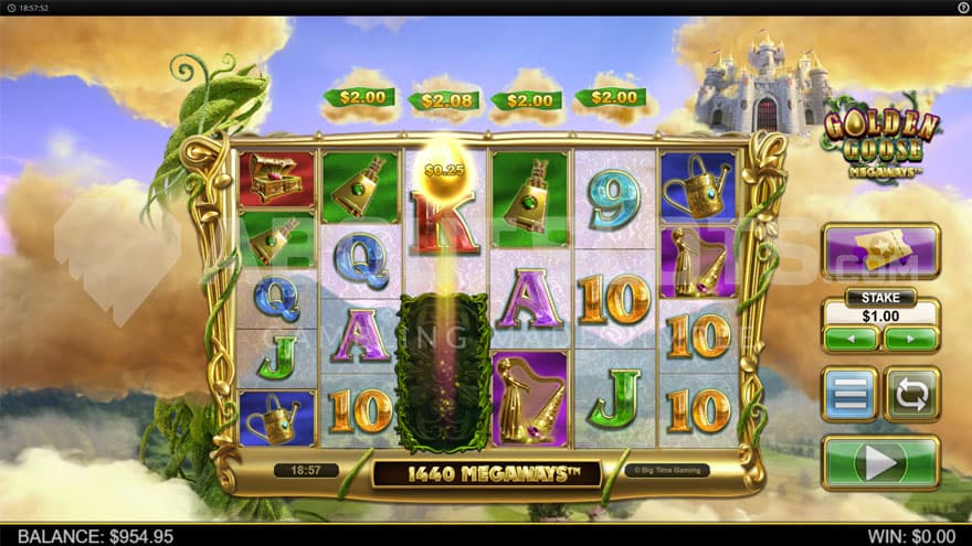 Base game with a castle in the background.