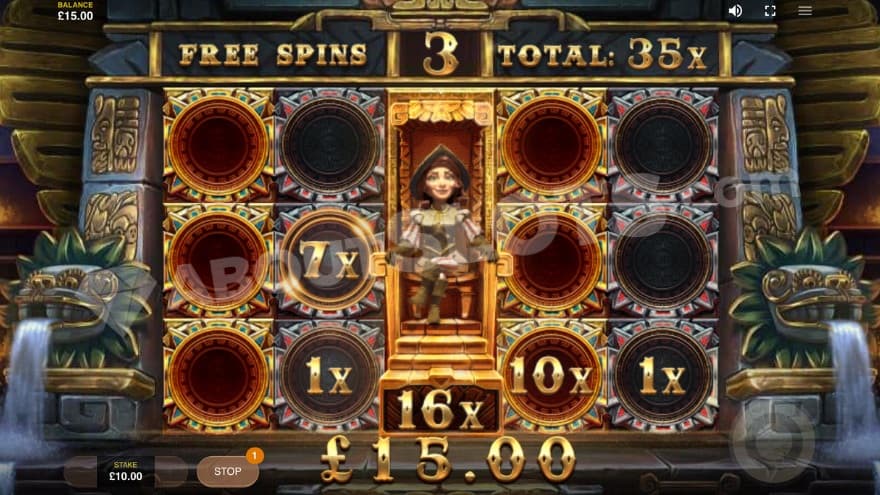 Free Spins with Gonzita on the middle reel.